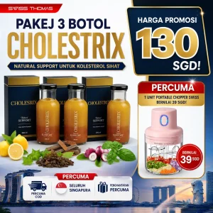 3 Botol Cholesrix ( Percuma 1 Unit Portable Chopper )